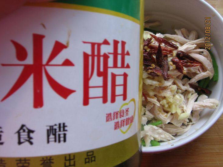 茼蒿拌鸡丝步骤11