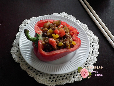 彩椒茄丁盅步骤12