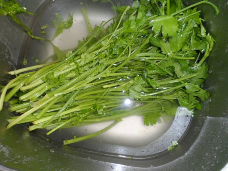 火腿芹菜步骤2