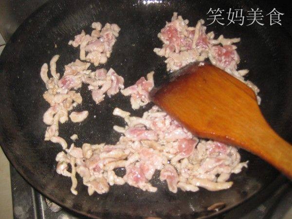 肉丝茼蒿步骤4