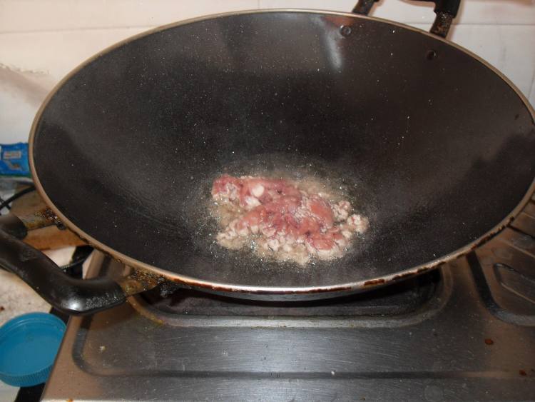 西兰花炒肉糜步骤4
