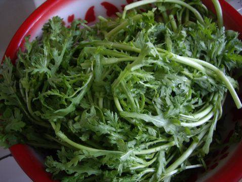 蒜蓉辣酱炒茼蒿步骤1