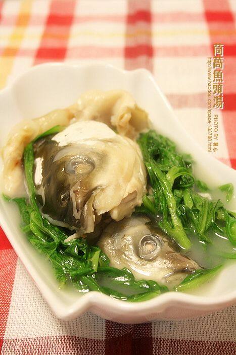 茼蒿鱼头汤步骤16