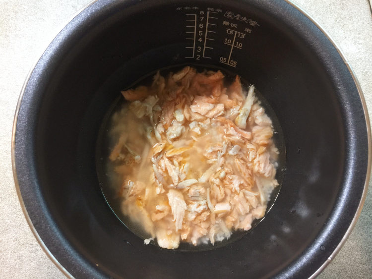 明太子鮭鱼炊饭步骤7