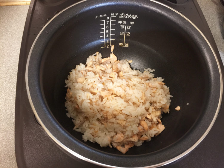 明太子鮭鱼炊饭步骤10