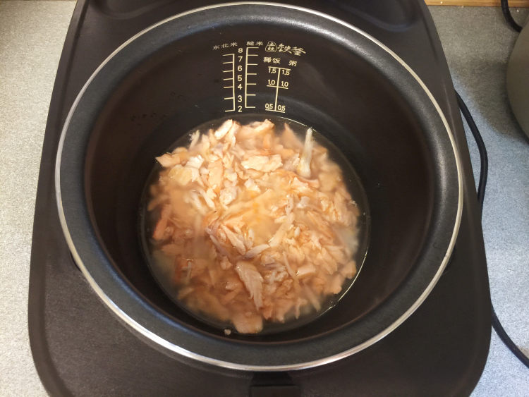 明太子鮭鱼炊饭步骤8