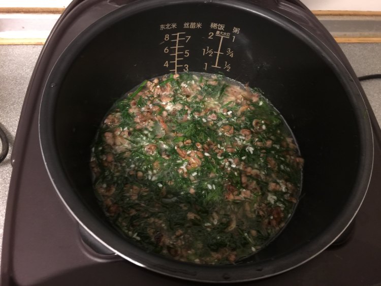 茴香樱花虾炊饭步骤11