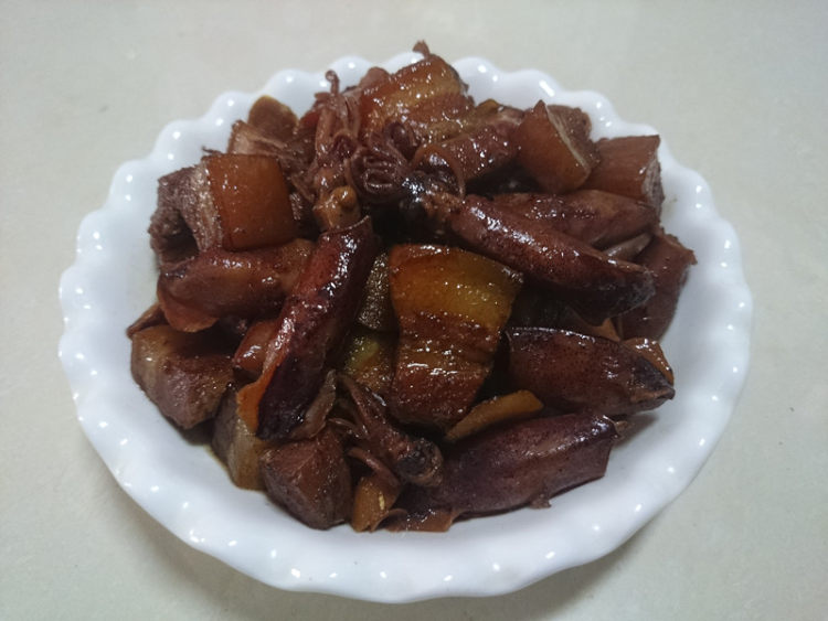 墨斗鱼红烧肉步骤14