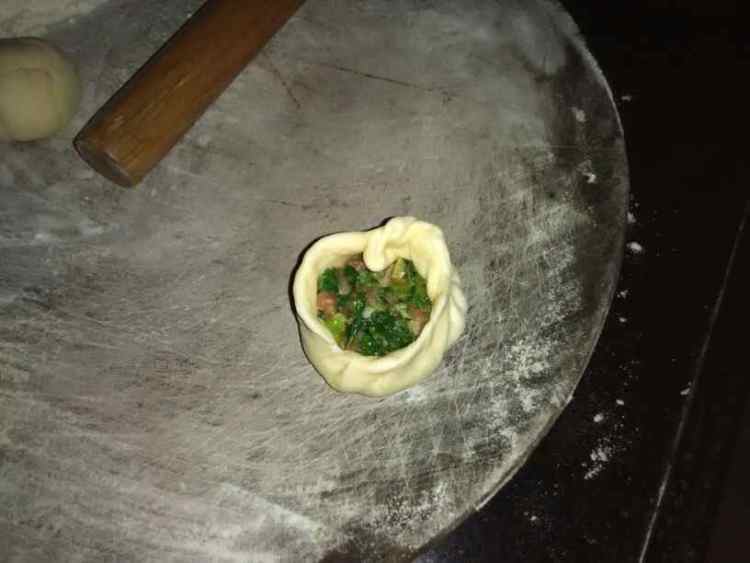 芥菜猪肉包步骤6