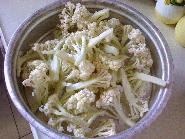 白灼花菜步骤2