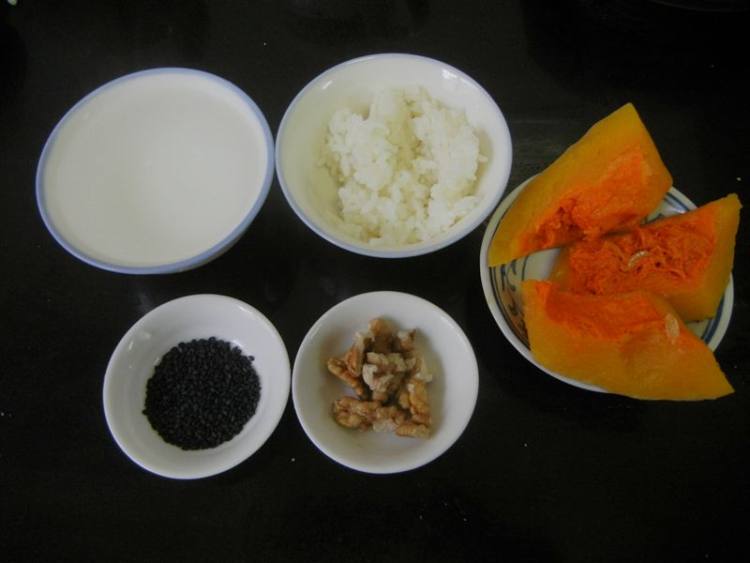 黑芝麻南瓜米糊步骤1