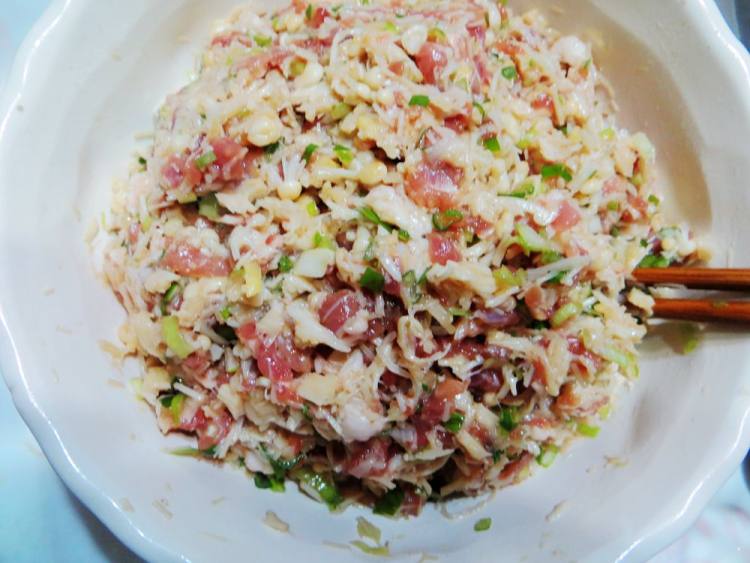 金针菇猪肉馅饼步骤15