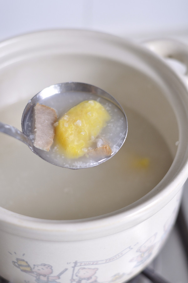 红薯咸肉米粥步骤7