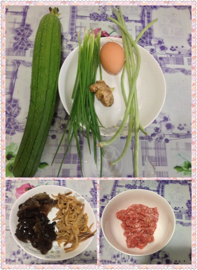 丝瓜木耳黄花肉丸汤步骤1