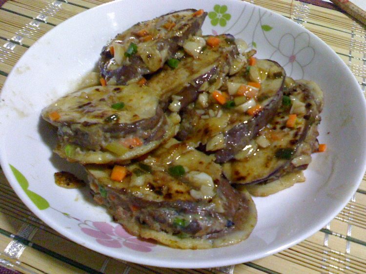香煎茄盒步骤12