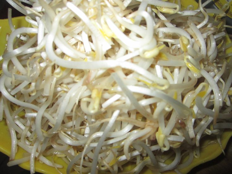 银芽炒鸡丝步骤1