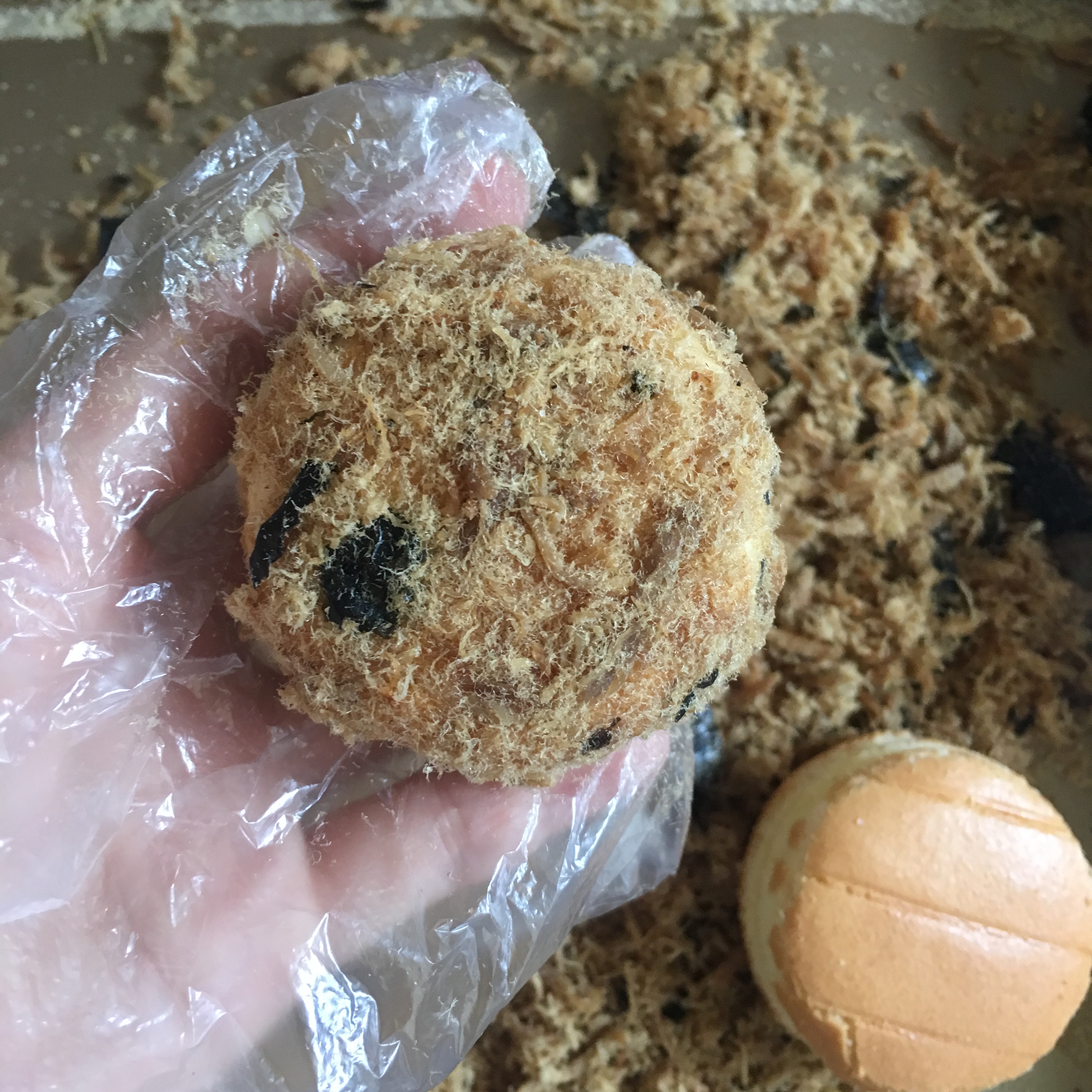 海苔肉松小贝步骤15