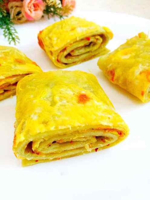 孜然香辣鸡蛋饼步骤12