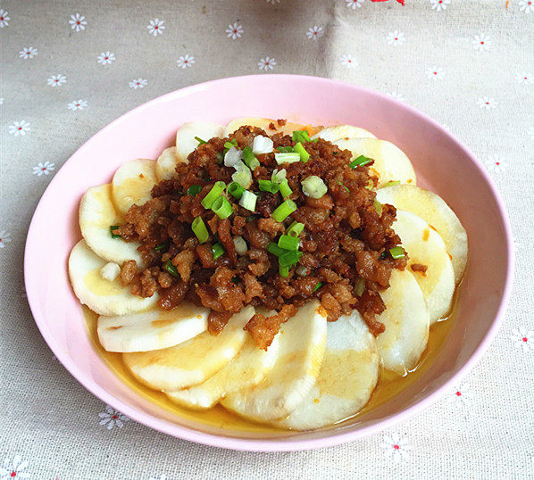 冬菜肉末蒸山药步骤12