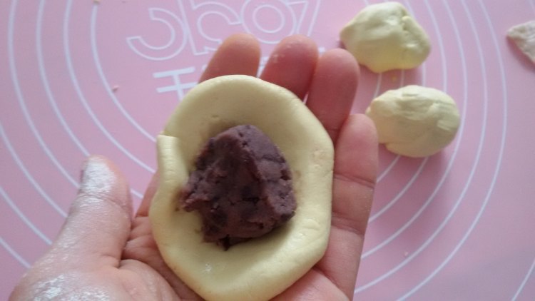 小米发面豆沙饼步骤6