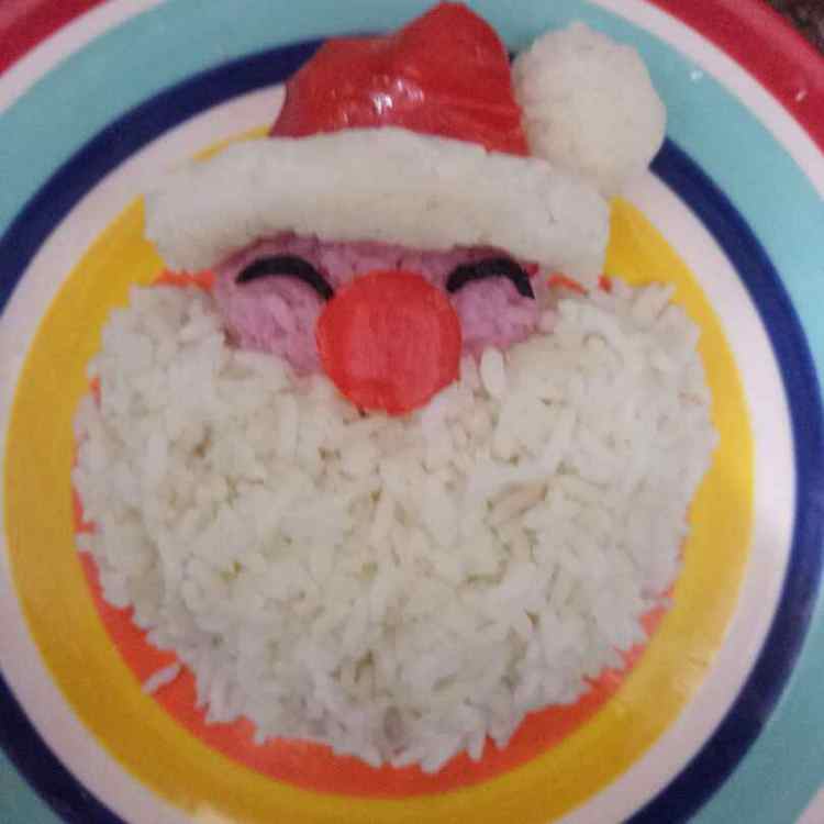 圣诞老人饭团步骤7