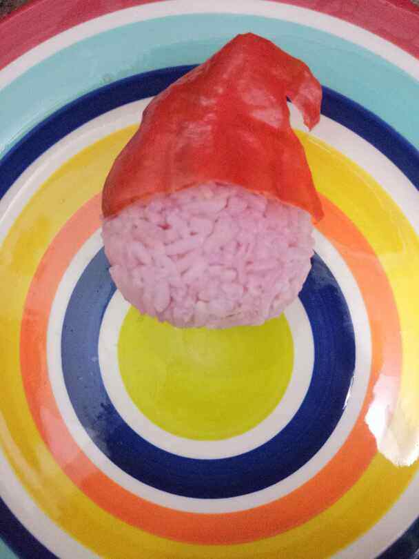 圣诞老人饭团步骤6