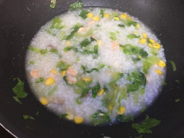 生菜虾粥步骤5