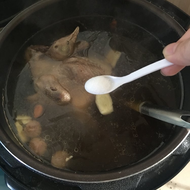 桂圆鸽子汤步骤8