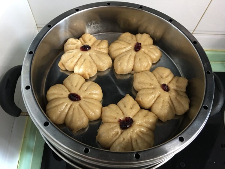 红糖花朵馒头步骤12