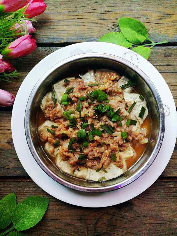 肉饼蒸黑豆腐步骤6