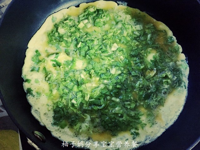 苦菊蛋饼步骤4