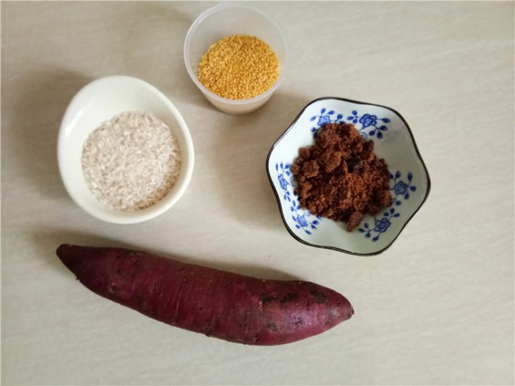 紫薯小米糊步骤1