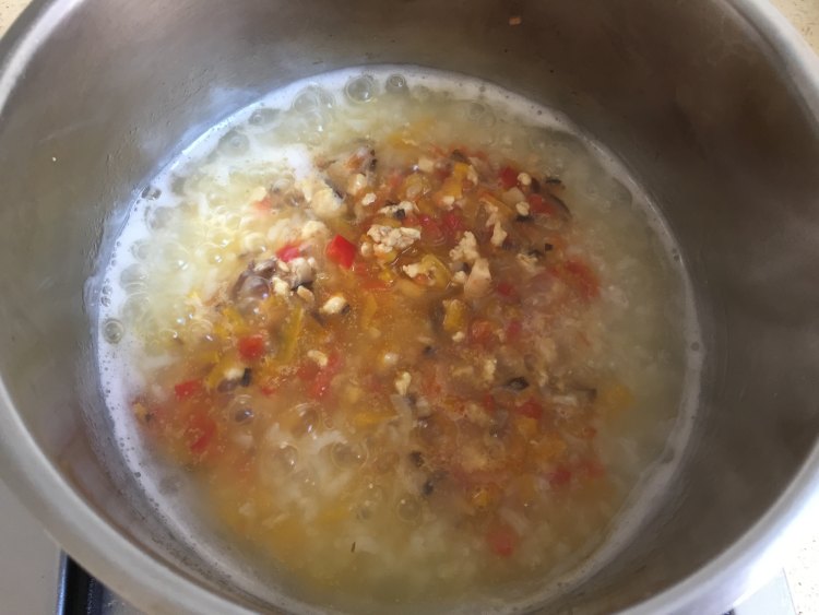 彩疏鸡肉粥步骤12