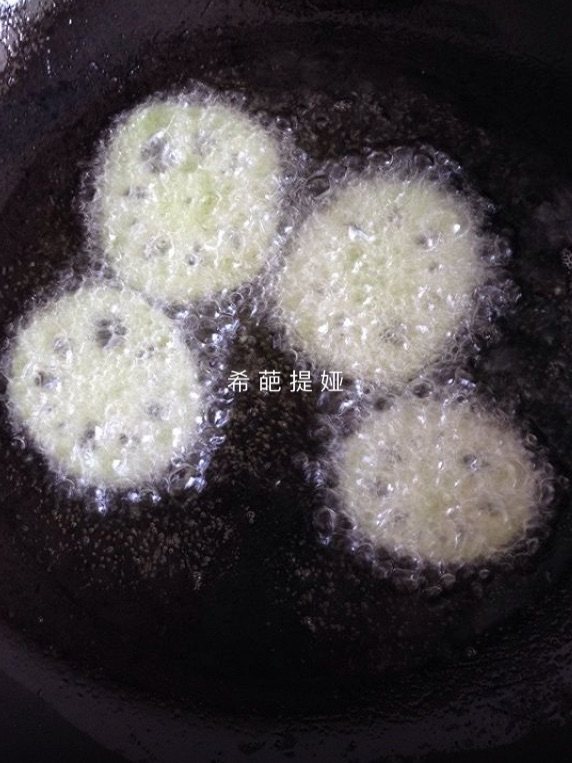 炸彩色藕片步骤7