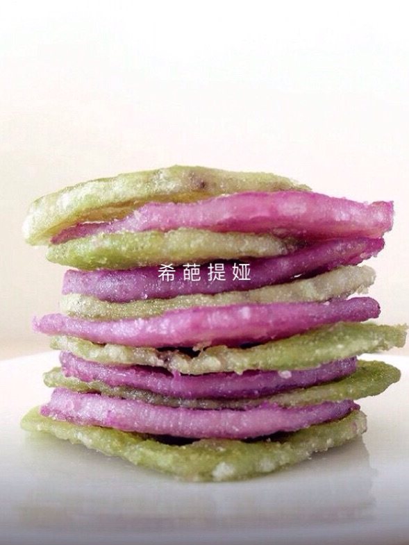 炸彩色藕片步骤9