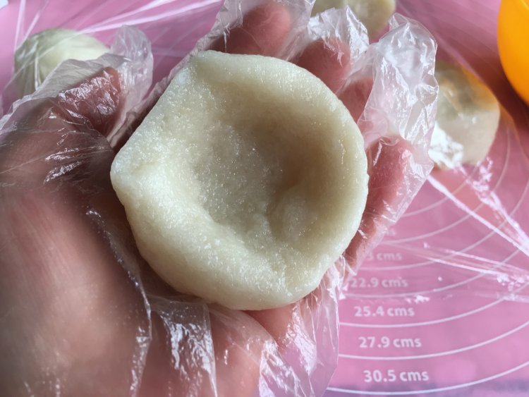 面包机版哈蜜瓜糯米糍步骤8