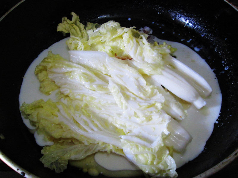 扒奶汁白菜步骤7