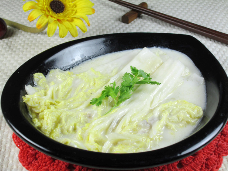 扒奶汁白菜步骤9