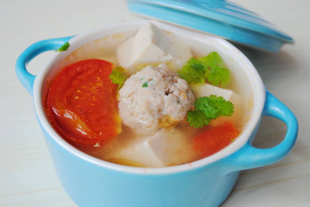 番茄豆腐丸子汤步骤13