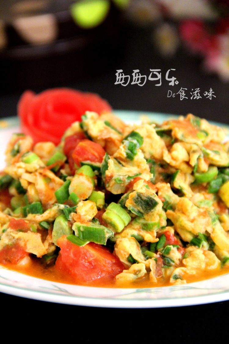蒜苗番茄滑蛋步骤11