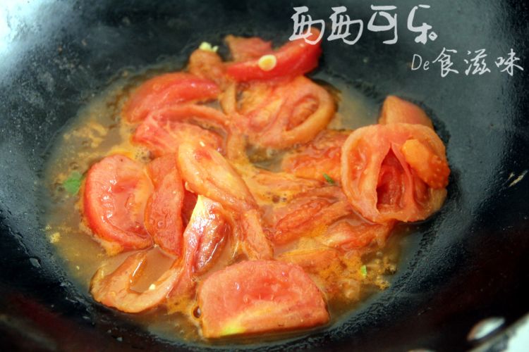蒜苗番茄滑蛋步骤9