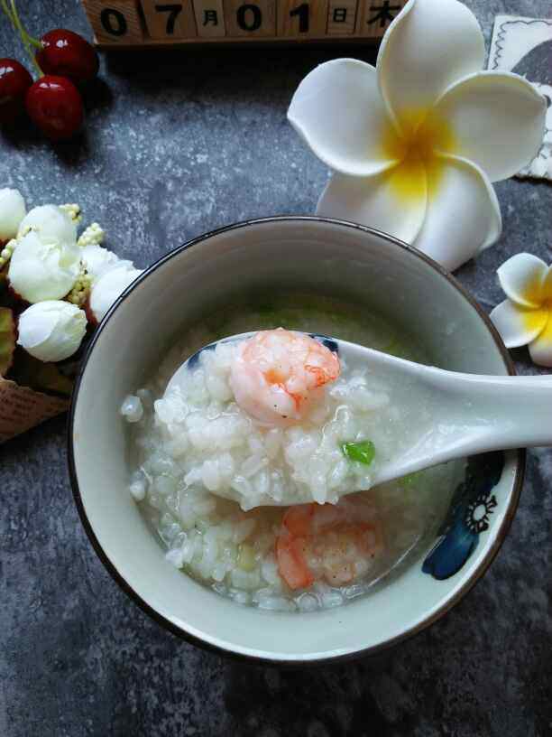 鲜虾粥步骤11