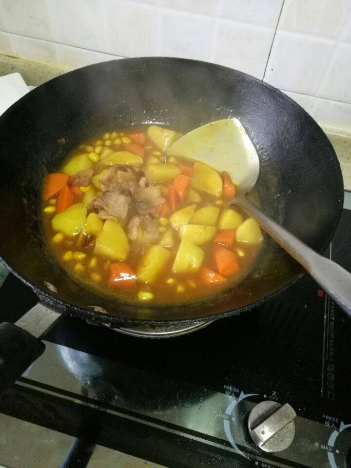 土豆胡萝卜咖哩肉片步骤10