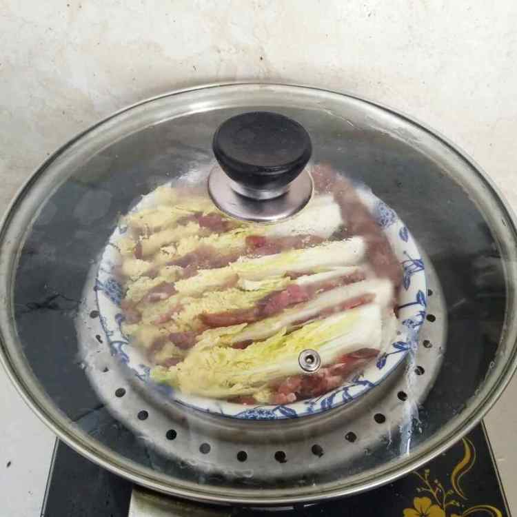 蒸香肠娃娃菜步骤7