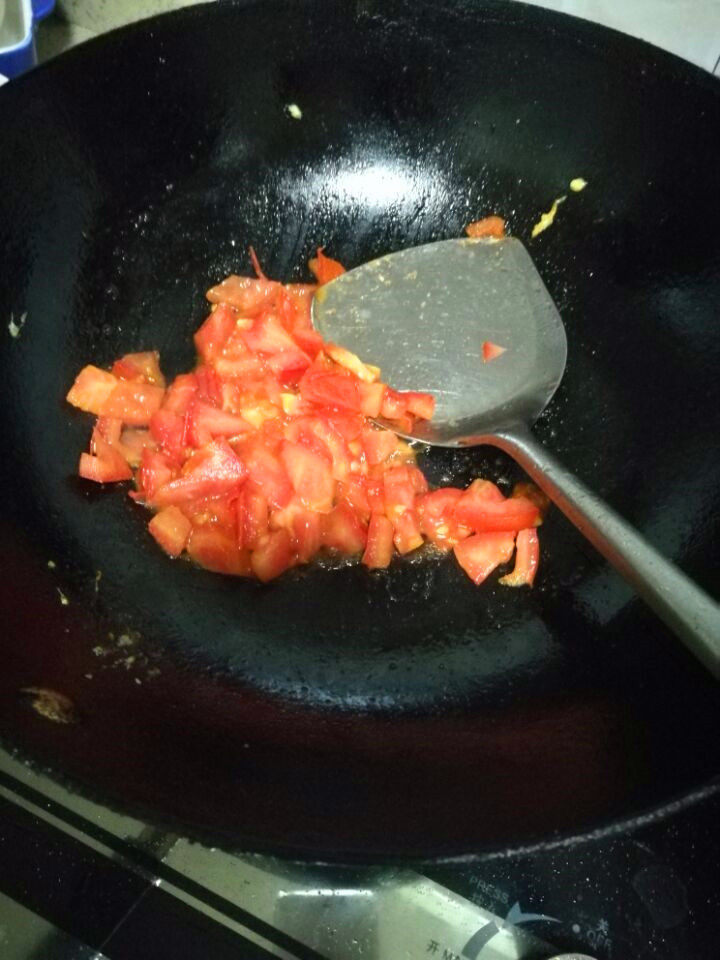 四季豆肉末西红柿鸡蛋步骤9