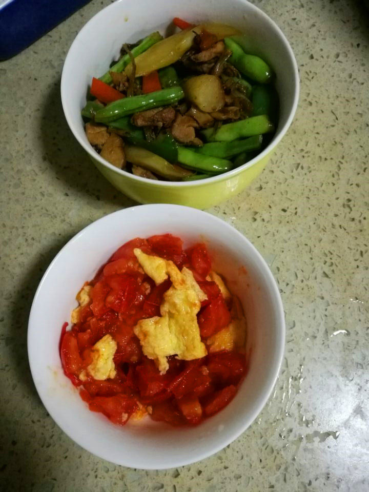 四季豆肉末西红柿鸡蛋步骤11