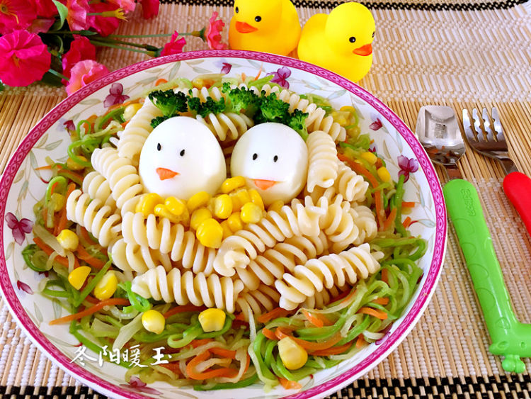 时蔬鸟巢螺旋意面#圣步骤14