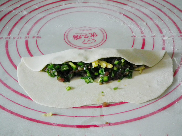 韭菜褡裢火烧步骤14