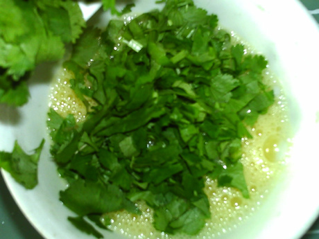 香菜摊鸡蛋步骤4