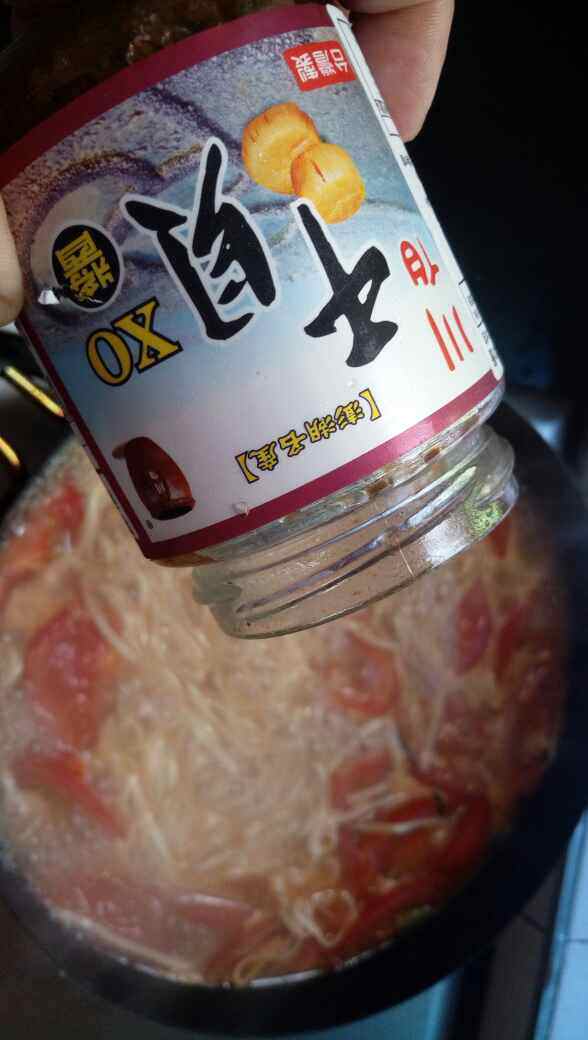 干贝酱西红柿鸡蛋面步骤8